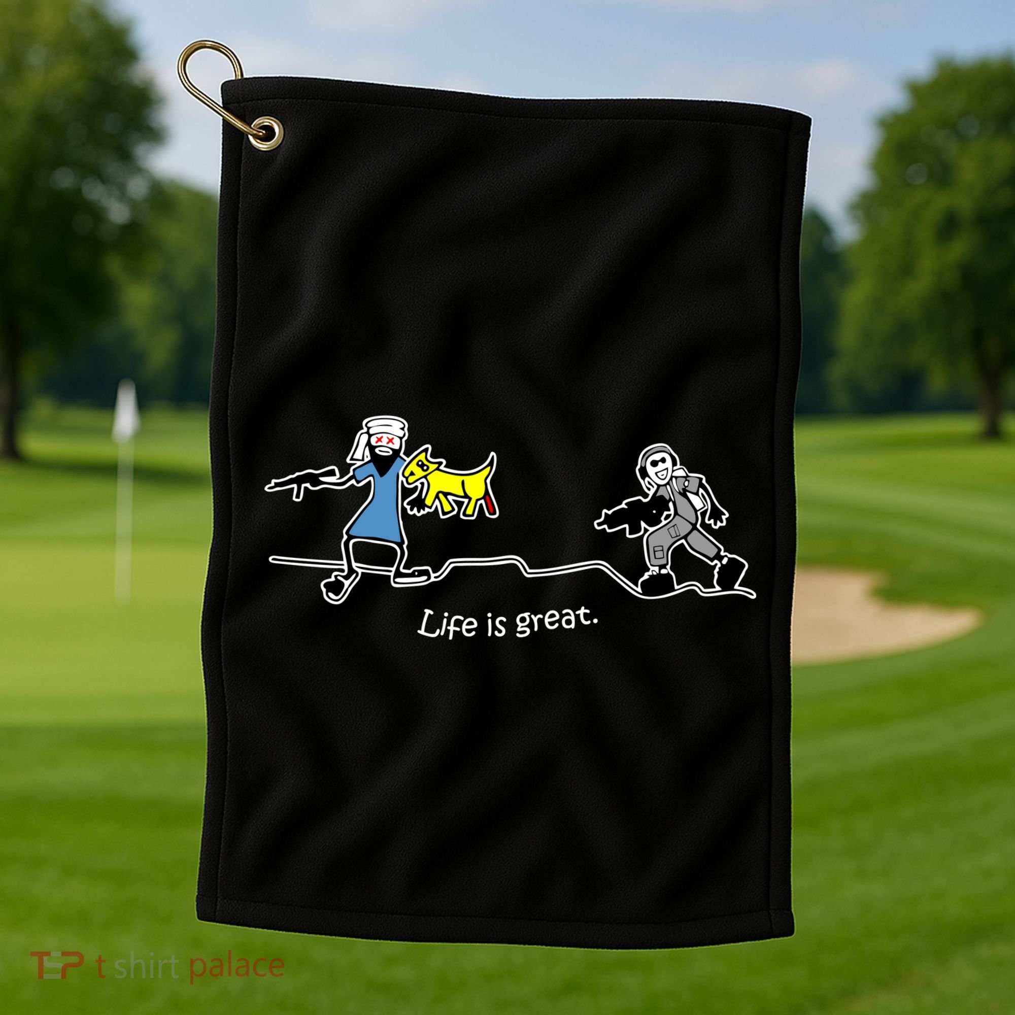 Life is Great Army Golf Towel
