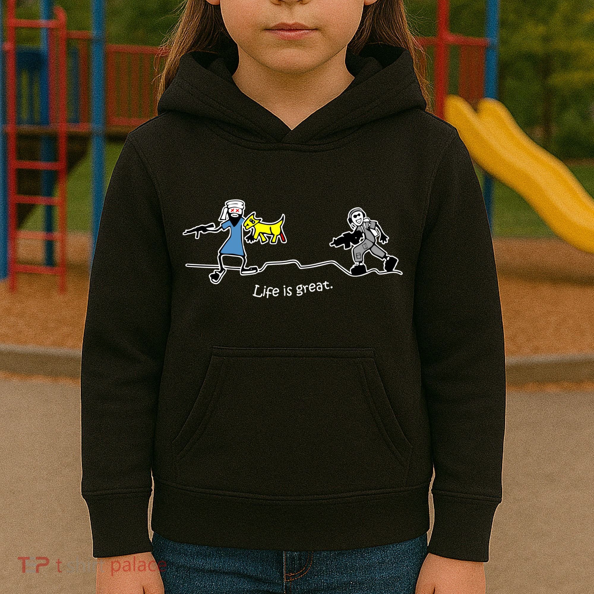 Life is Great Army Kids Hoodie