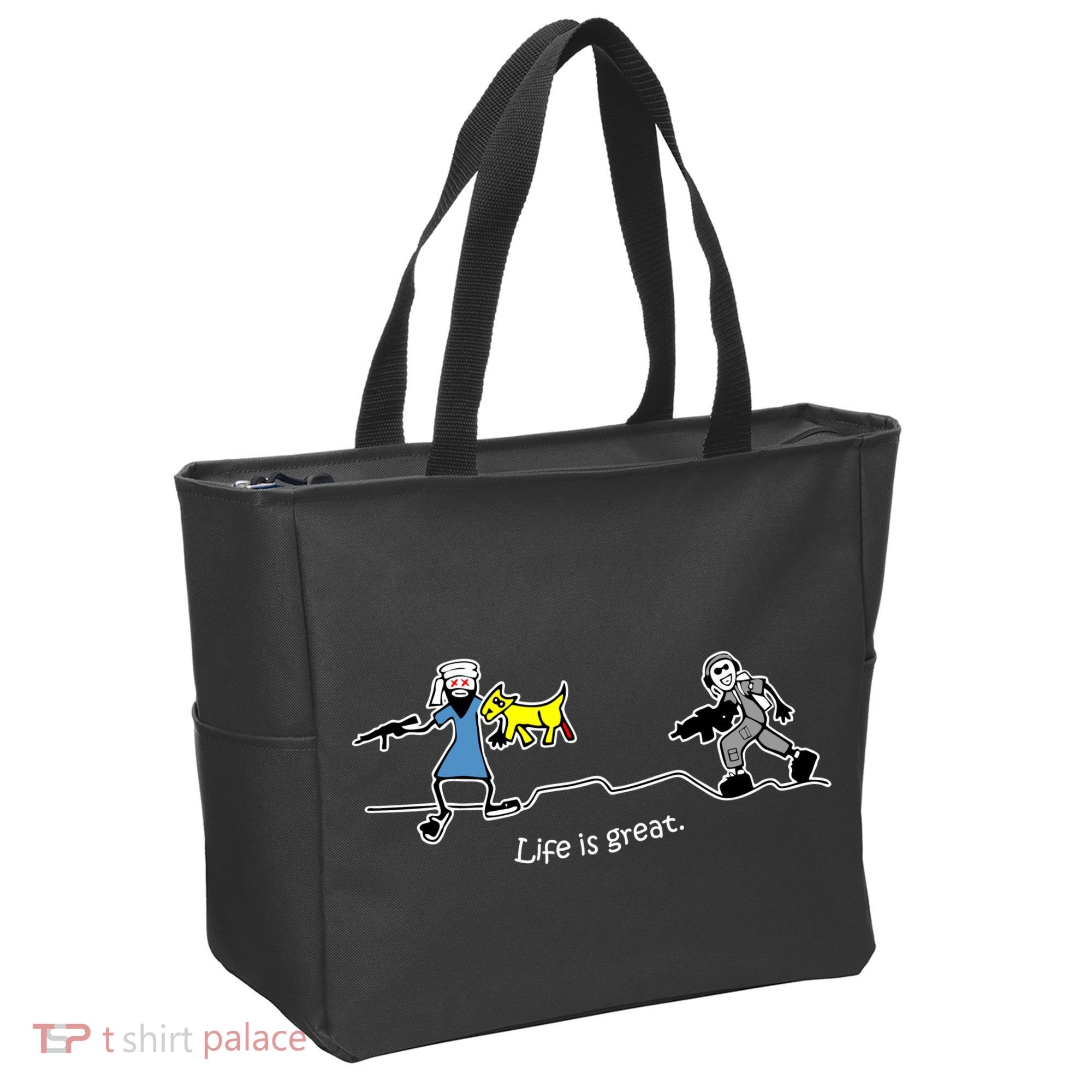 Life is Great Army Tote Bag