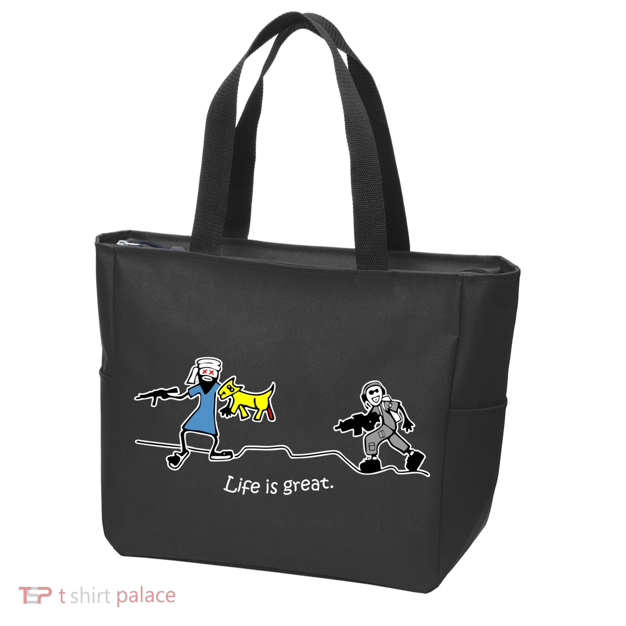 Life is Great Army Tote Bag