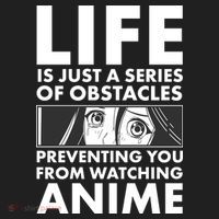 Life Is Just A Series Of Obstacles Preventing You From Watching Anime Golf Towel thumb 3