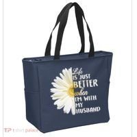 Life Is Just Better When I'm With My Husband Tote Bag thumb 2
