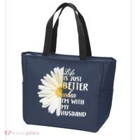 Life Is Just Better When I'm With My Husband Tote Bag thumb 3