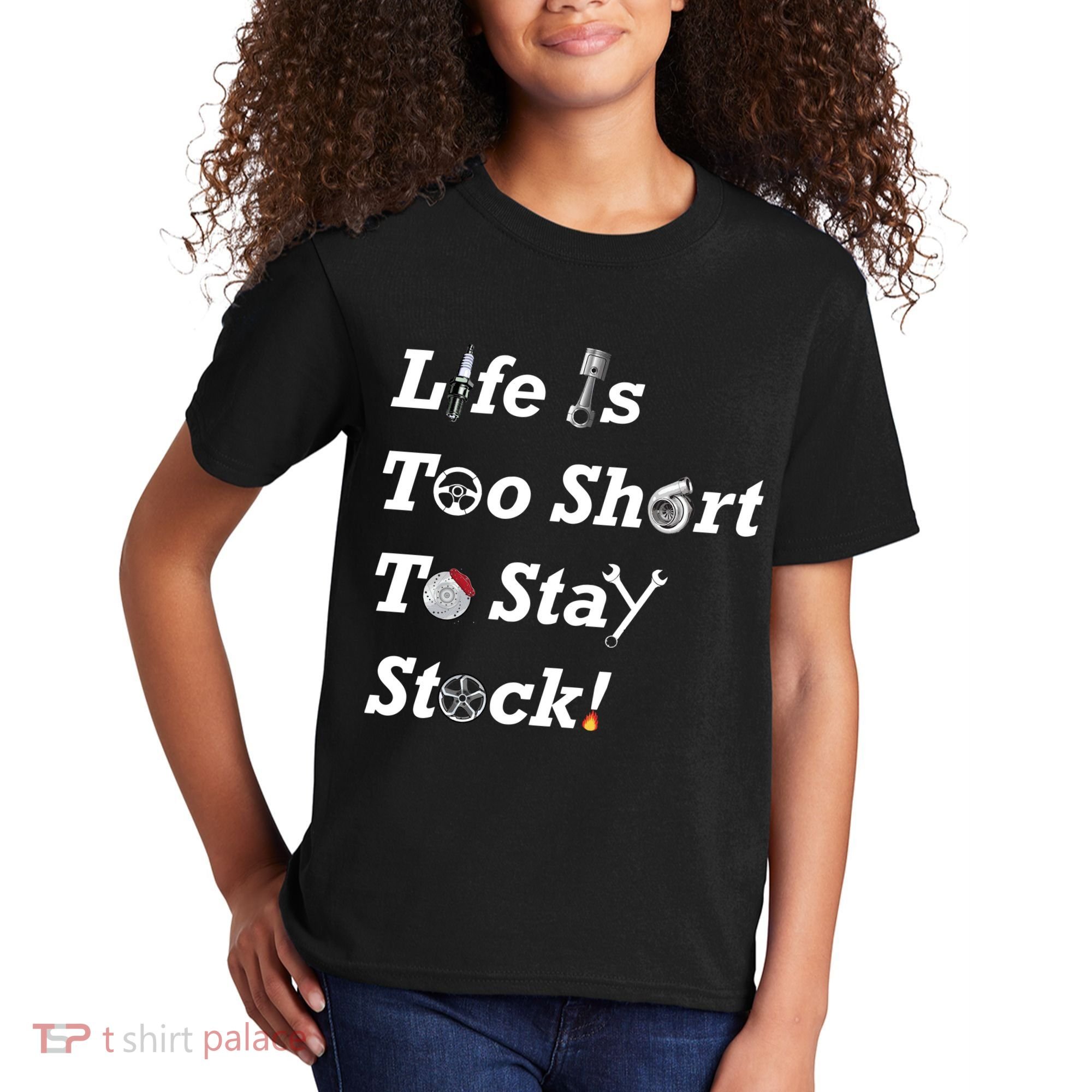 Life Is Too Short To Stay Stock Car Nut Kids T-Shirt