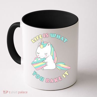 Life Is What You Bake It Unicorn Coffee Mug