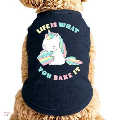 Life Is What You Bake It Unicorn Doggie Tank