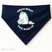 Life Is What You Bake It Unicorn USA-Made Doggie Bandana thumb 0
