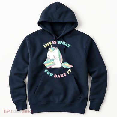 Life Is What You Bake It Unicorn Hoodie