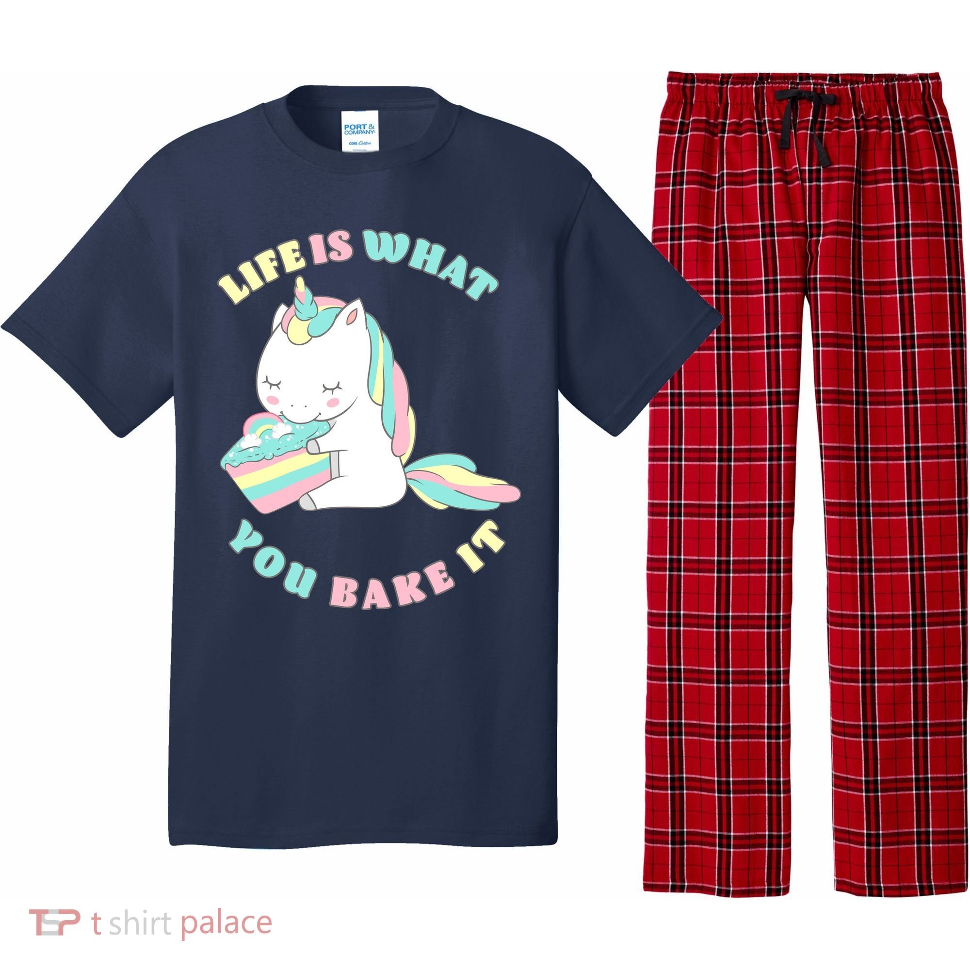 Life Is What You Bake It Unicorn Pajama Set