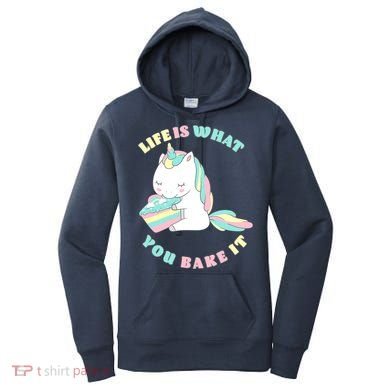 Life Is What You Bake It Unicorn Women's Hoodie