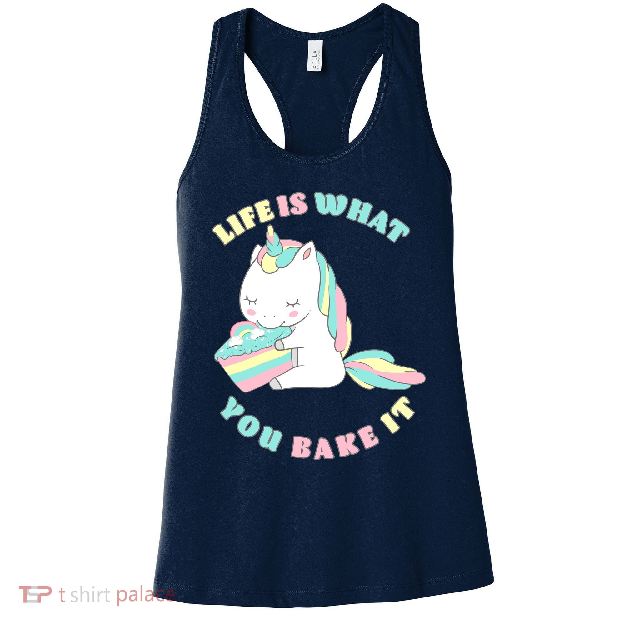 Life Is What You Bake It Unicorn Women's Tank Top