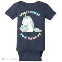 Life Is What You Bake It Unicorn Baby Bodysuit thumb 0
