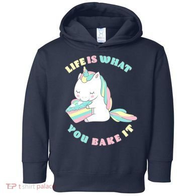 Life Is What You Bake It Unicorn Toddler Hoodie