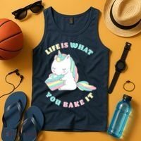 Life Is What You Bake It Unicorn Tank Top thumb 4
