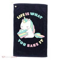 Life Is What You Bake It Unicorn Golf Towel thumb 0
