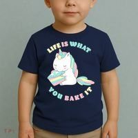 Life Is What You Bake It Unicorn Toddler T-Shirt thumb 2