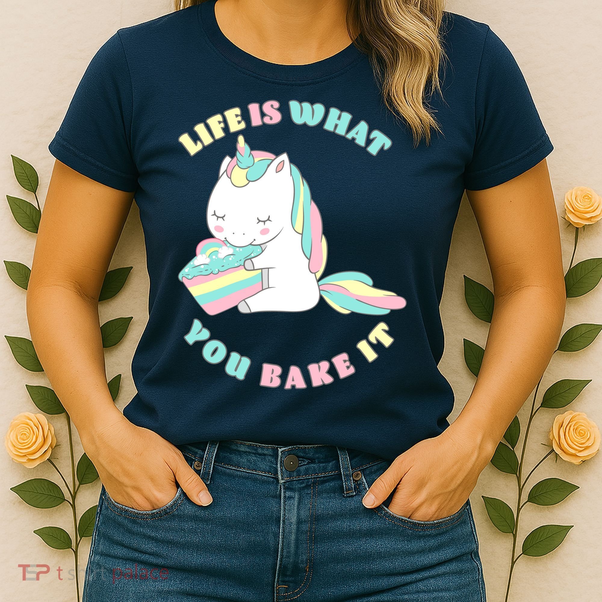 Life Is What You Bake It Unicorn Women's T-Shirt