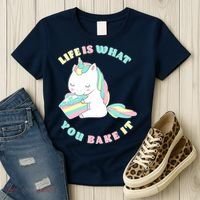 Life Is What You Bake It Unicorn Women's T-Shirt thumb 3