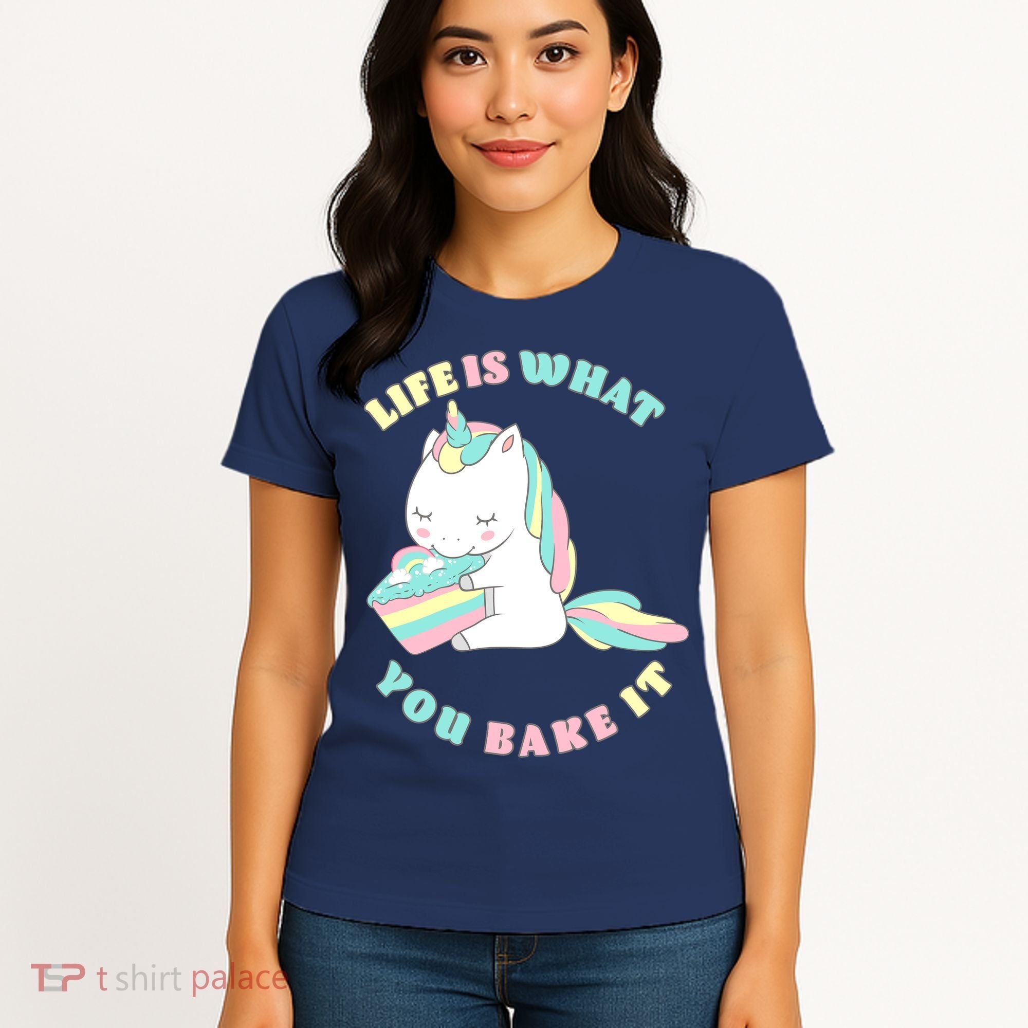 Life Is What You Bake It Unicorn Women's T-Shirt