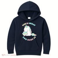 Life Is What You Bake It Unicorn Kids Hoodie thumb 0
