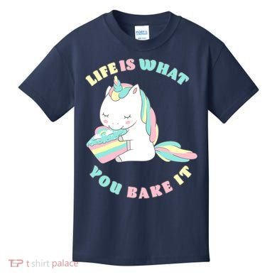 Life Is What You Bake It Unicorn Kids T-Shirt