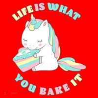 Life Is What You Bake It Unicorn Santa Hat thumb 1