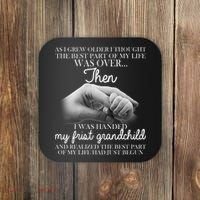 Life Just Begun With My First Grandchild Coaster thumb 0