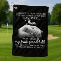 Life Just Begun With My First Grandchild Golf Towel thumb 1