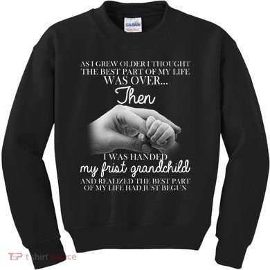 Life Just Begun With My First Grandchild Kids Sweatshirt