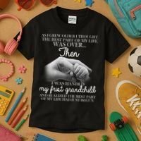 Life Just Begun With My First Grandchild Kids T-Shirt thumb 3