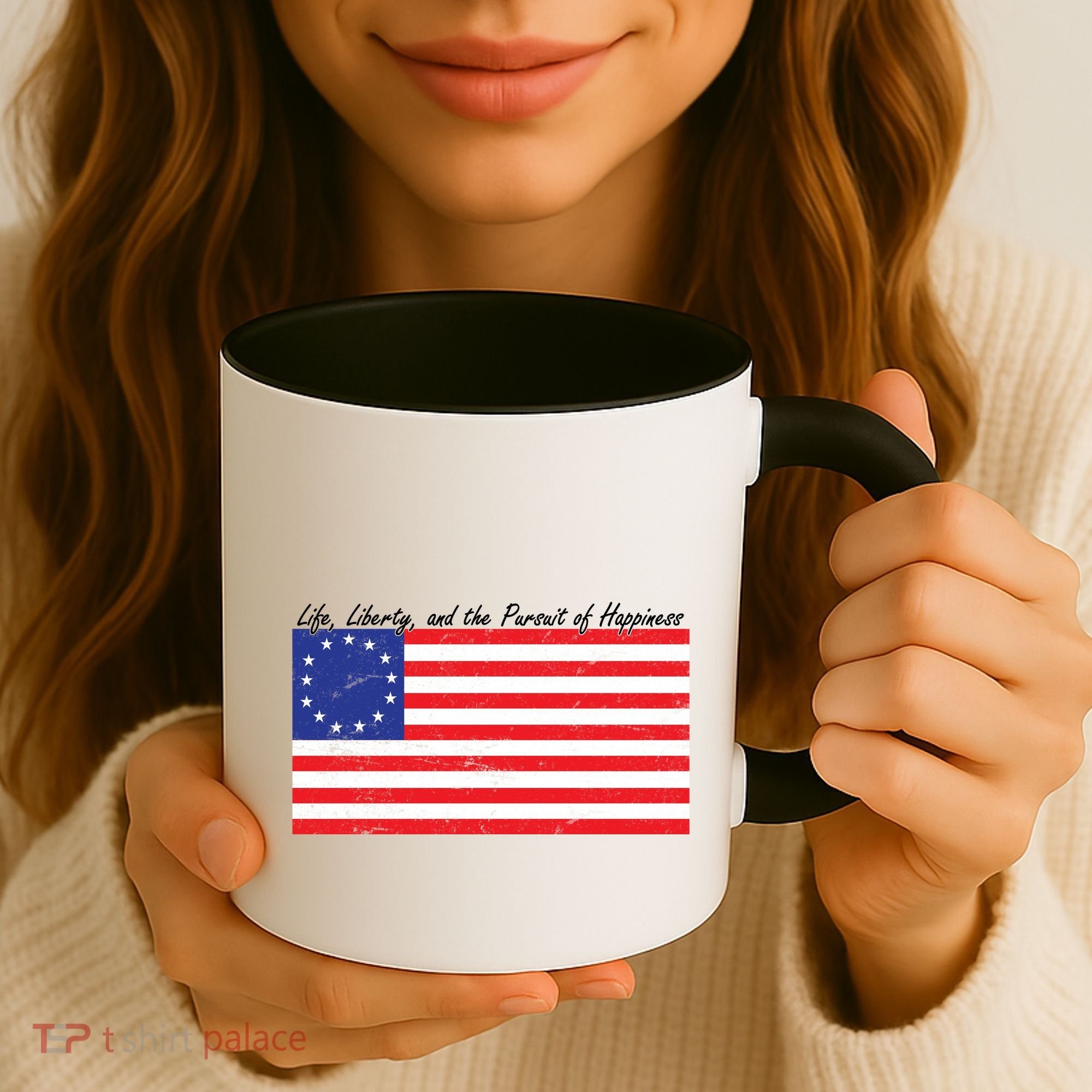 Life Liberty And The Pursuit Of Happiness Flag Coffee Mug