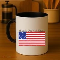 Life Liberty And The Pursuit Of Happiness Flag Coffee Mug thumb 4