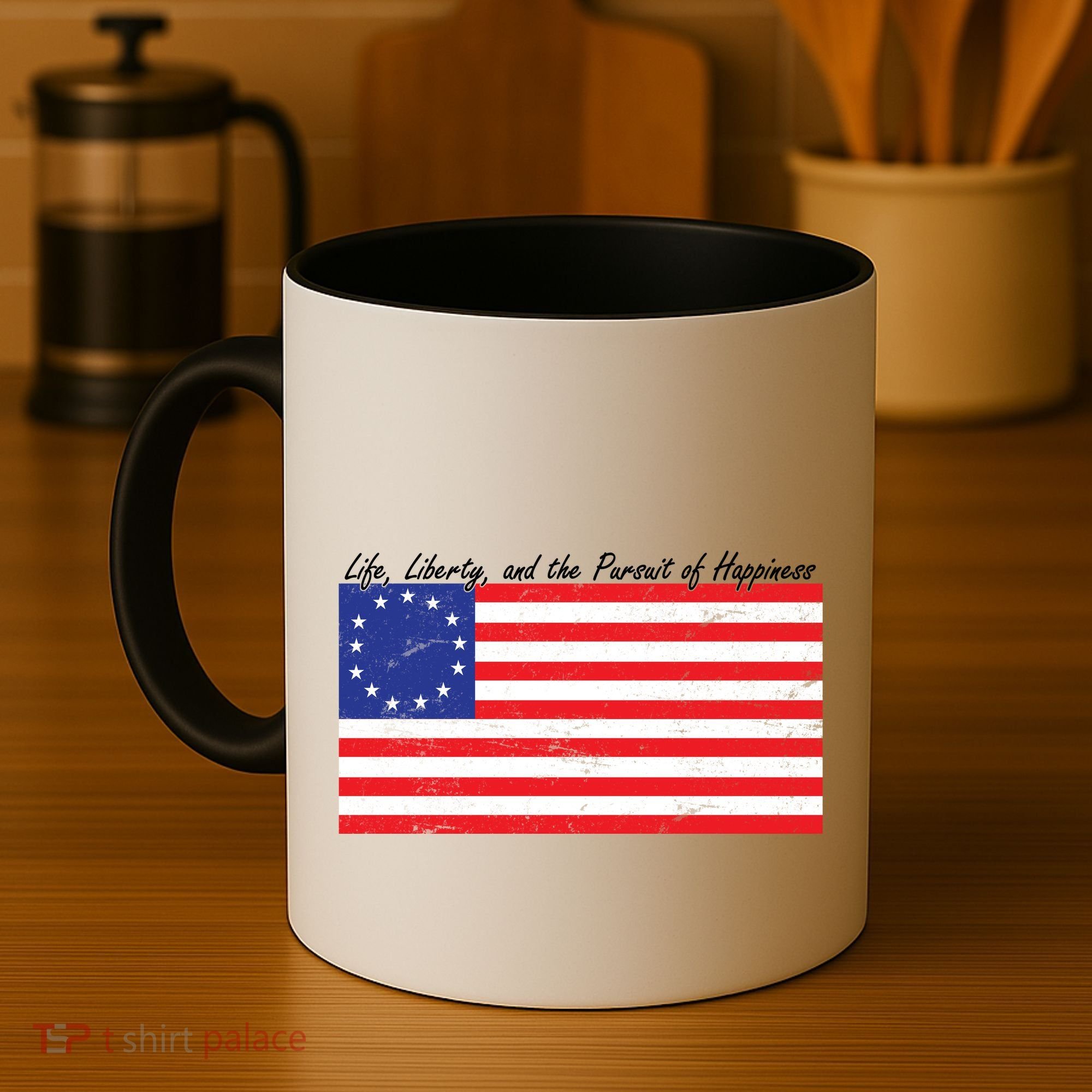 Life Liberty And The Pursuit Of Happiness Flag Coffee Mug