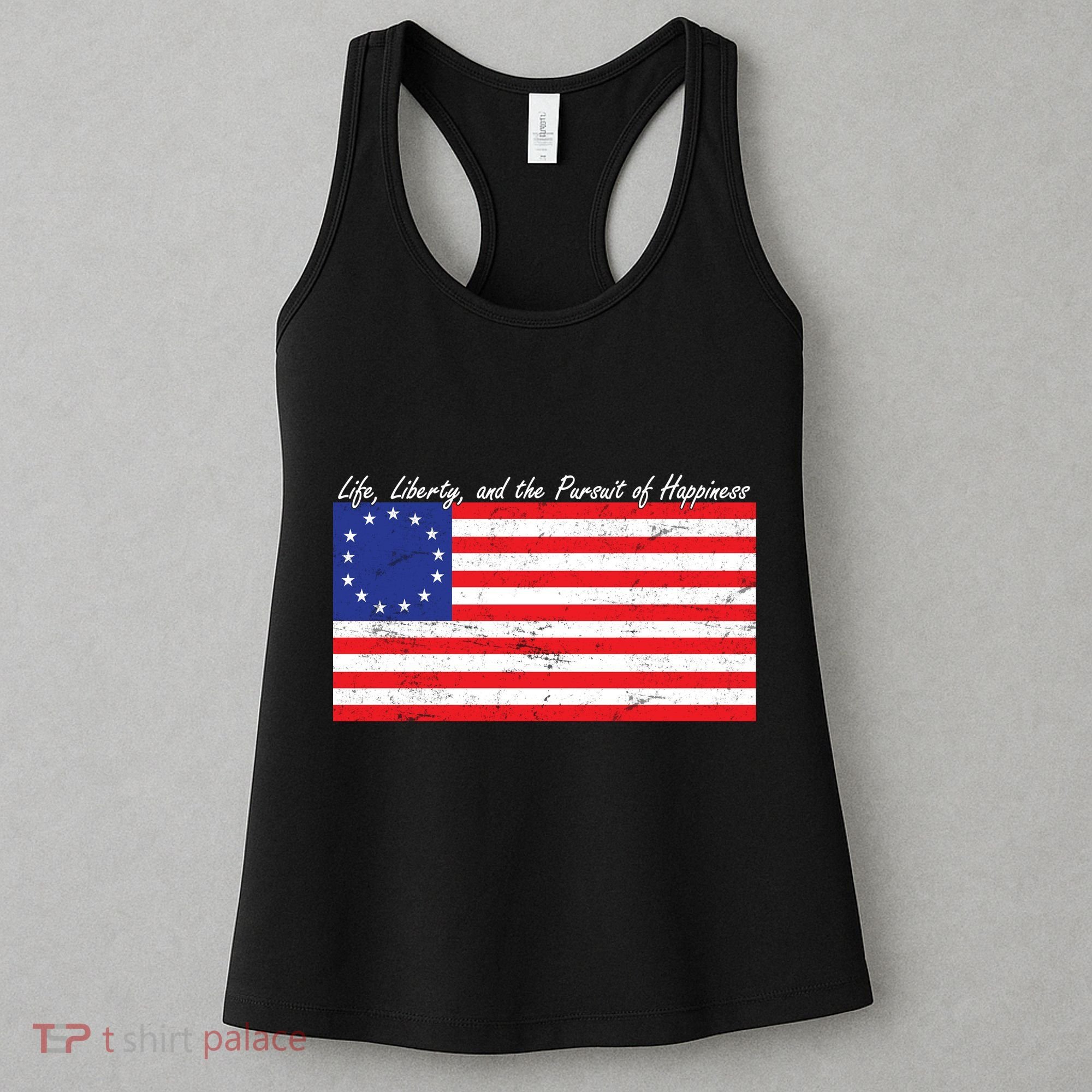 Life Liberty And The Pursuit Of Happiness Flag Women's Tank Top