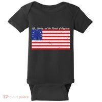 Life Liberty And The Pursuit Of Happiness Flag Baby Bodysuit thumb 0