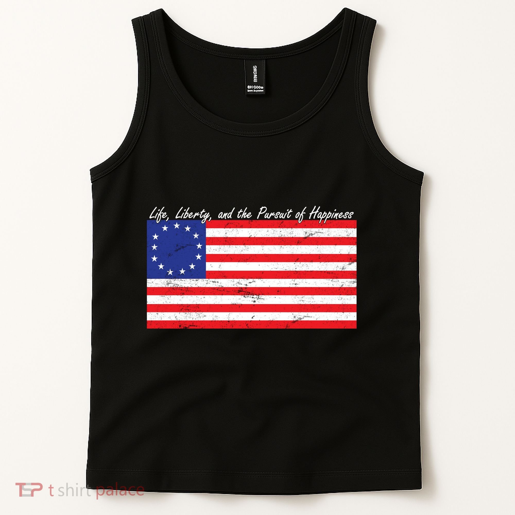 Life Liberty And The Pursuit Of Happiness Flag Tank Top