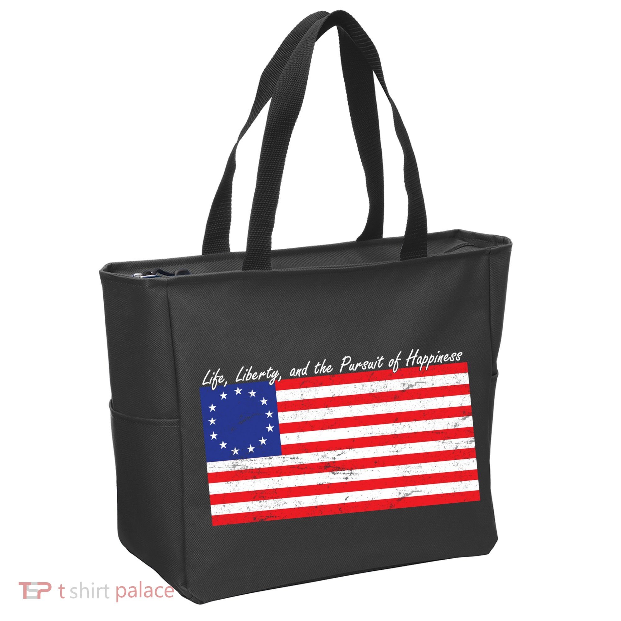 Life Liberty And The Pursuit Of Happiness Flag Tote Bag