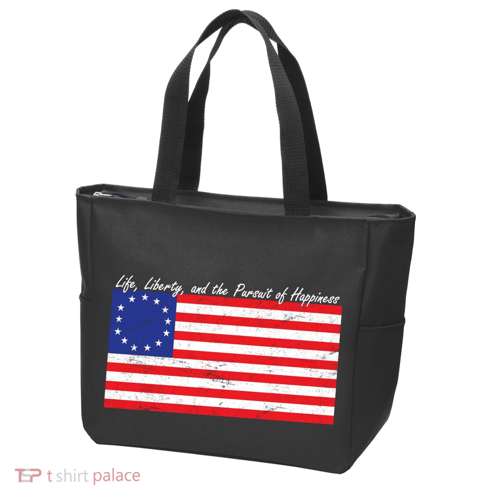 Life Liberty And The Pursuit Of Happiness Flag Tote Bag