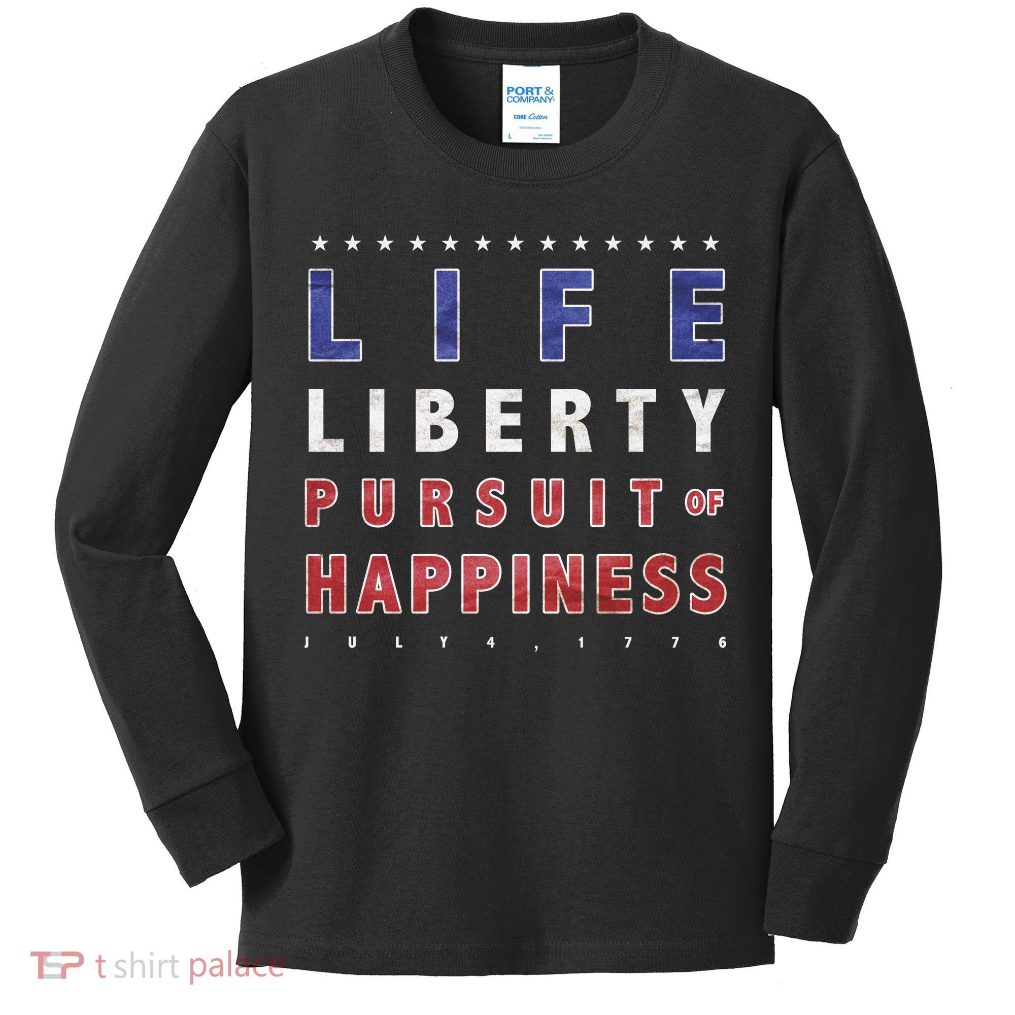 Life Liberty Pursuit Of Happiness Kids Long Sleeve Shirt