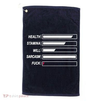 Life Status Bar Golf Towel