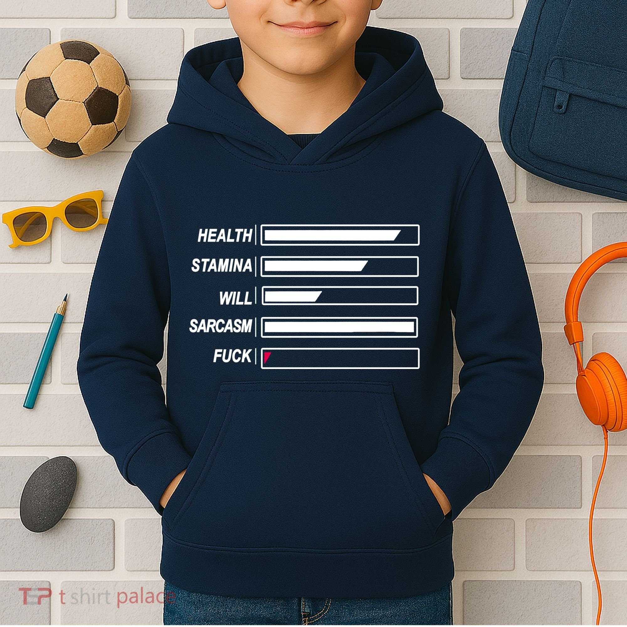 Life Status Bar Kids Hoodie