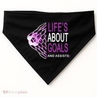Life's About Goals And Assist Soccer Quote USA-Made Doggie Bandana thumb 0