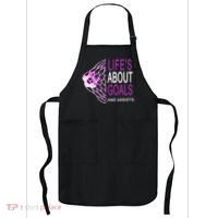 Life's About Goals And Assist Soccer Quote Apron thumb 0