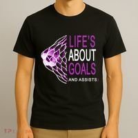Life's About Goals And Assist Soccer Quote T-Shirt thumb 3