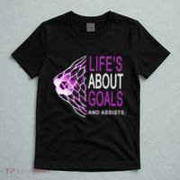 Life's About Goals And Assist Soccer Quote T-Shirt thumb 5