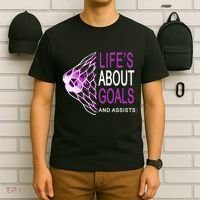 Life's About Goals And Assist Soccer Quote T-Shirt thumb 6