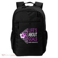 Life's About Goals And Assist Soccer Quote Backpack thumb 0