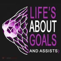 Life's About Goals And Assist Soccer Quote Button thumb 1