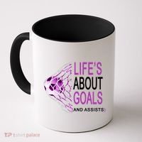 Life's About Goals And Assist Soccer Quote Coffee Mug thumb 0