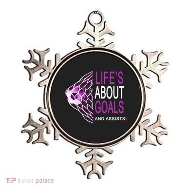 Life's About Goals And Assist Soccer Quote Ornament
